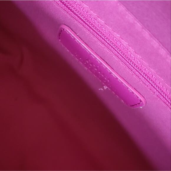 Trina Turk Colorblock Shoulder Bag Tangerine Pink Beachy - Picture 8 of 8